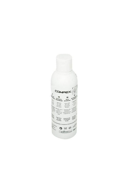 A bottle of Compex Electrode Gel