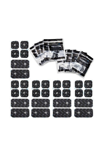 Compex Workout Electrode Pack - 5 packs of small 1-snap electrodes and 5 packs of large 2-snap electrodes
